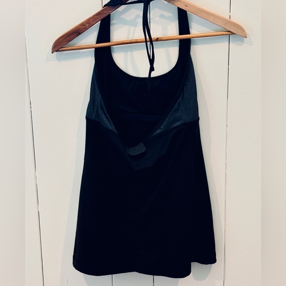 Lululemon Athletica Ruched Black Sleeveless Halter Top - Picture 6 of 7